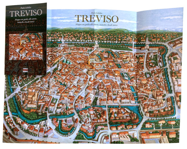 veduta di treviso con osterie
